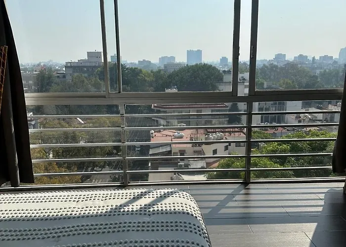 Bright Shelter In Del Valle, Panoramic Views Mexico City